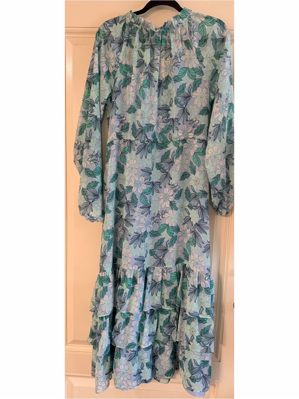 LOFT Mint, Light Blue and Green Floral Maxi Dress - Picture 5 of 5
